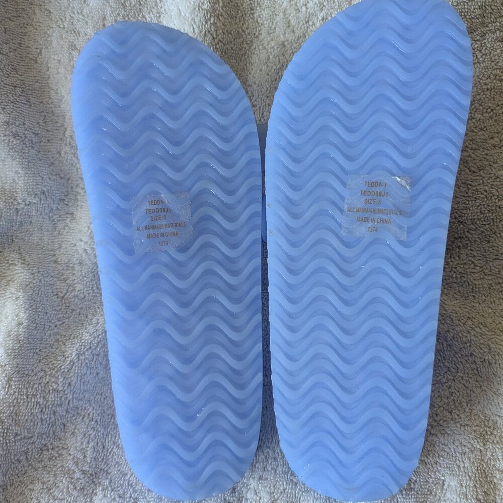 Madden Girl Teddy Jelly Sandals Blue Size 8 NWT - Picture 4 of 5